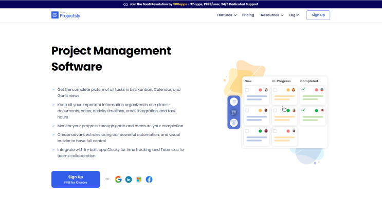 Projectsly-Gantt Chart Maker