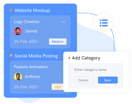 create categories & tasks