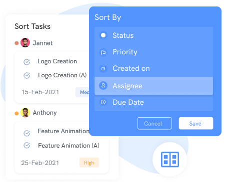 group and sort tasks