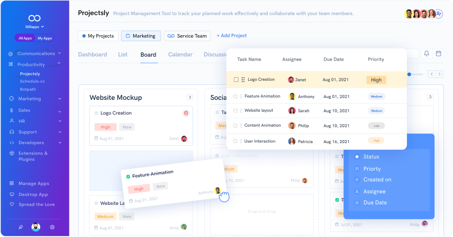 task management tool leave note